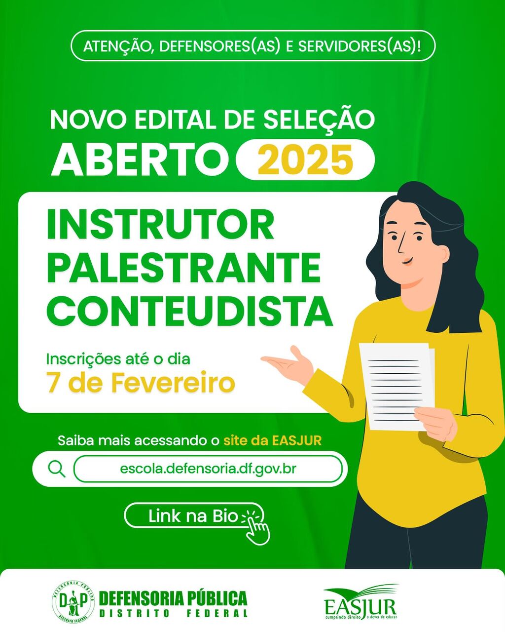 Edital de Instrutor, Palestrante e Conteudista - 2025