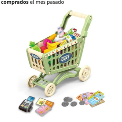 RedCrab Carro Compra Juguetes Infantil, Juego de Accesorios de Tienda de 54 Piezas, Carrito de Compras de Juguete para Regalo Educativo : Amazon.es: Juguetes y juegos