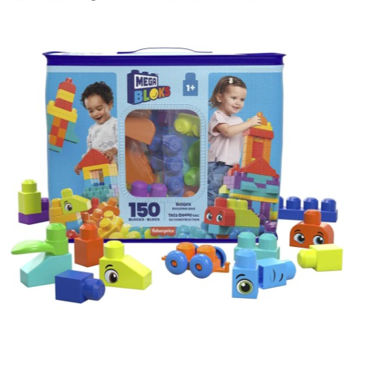 Mega Bloks Bolsa m&aacute;s Grande 150 Bloques de construcci&oacute;n de Colores, Juguete +1 a&ntilde;o (Mattel HHM96) : Amazon.es: Juguetes y juegos