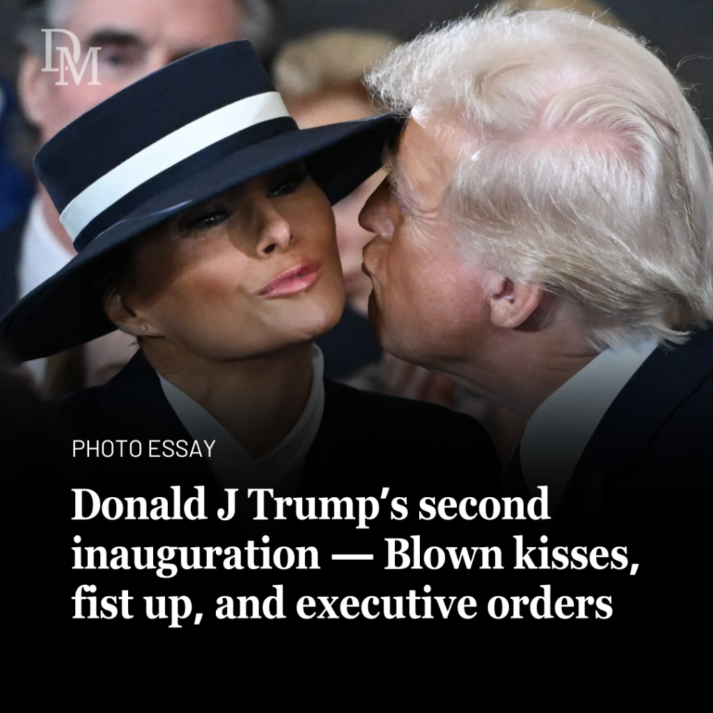 Donald J Trump&rsquo;s second inauguration &mdash; Blown kisses, fist up, and executive orders