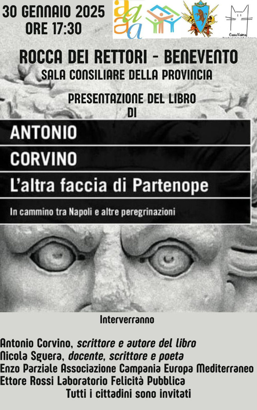 Antonio Corvino presenta alla Rocca dei Rettori il suo libro: &ldquo;L&rsquo;altra faccia di Partenope&rdquo;
