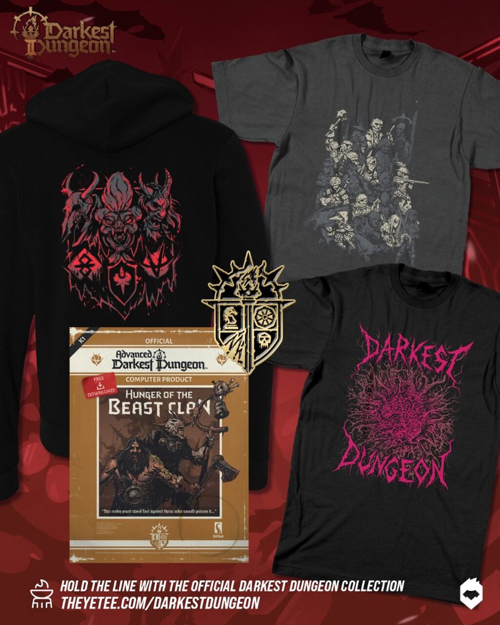 Deeper and Darker 🩸 Darkest Dungeon II Merch Arrives at The Yetee!