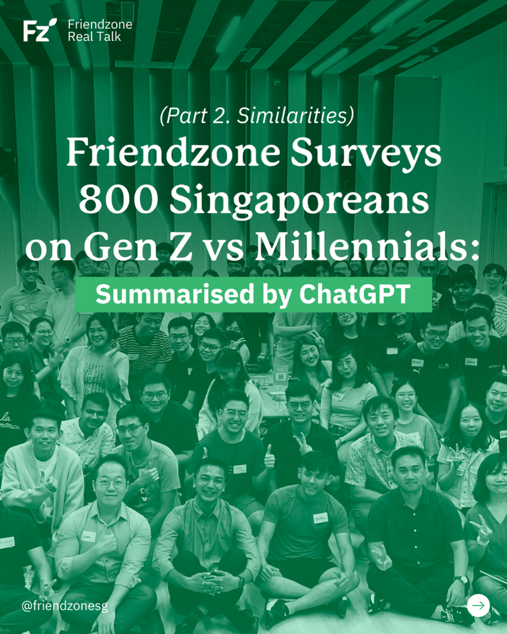 Blogpost: Friendzone Surveys 800 Singaporeans on Gen Z vs Millennials: Summarised by ChatGPT Pt. 2 Similarities