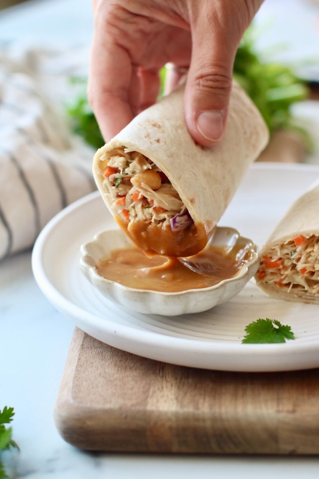 Peanut Chicken Wraps