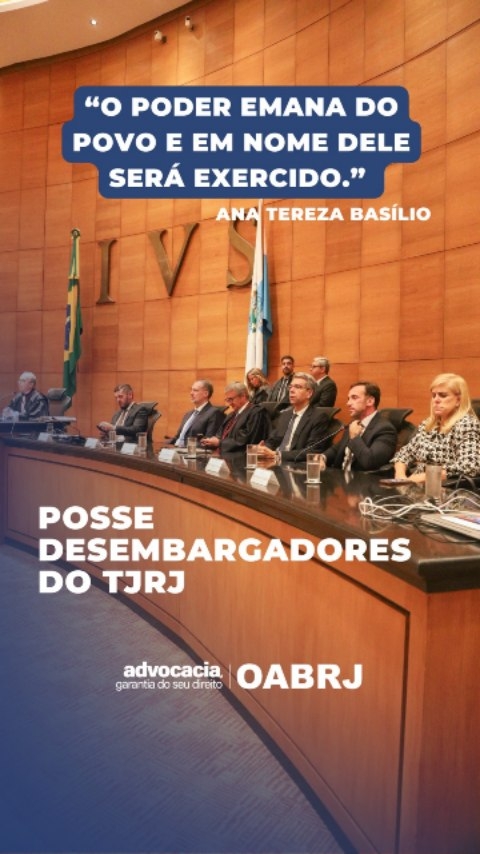 Indicados da OABRJ pelo quinto constitucional tomam posse como desembargadores no TJRJ