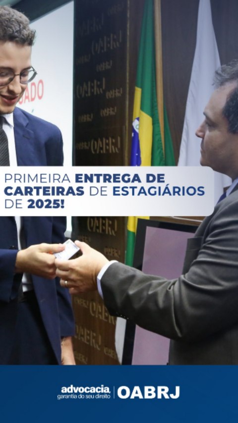 Entrega de Carteira de Estagi&aacute;rios