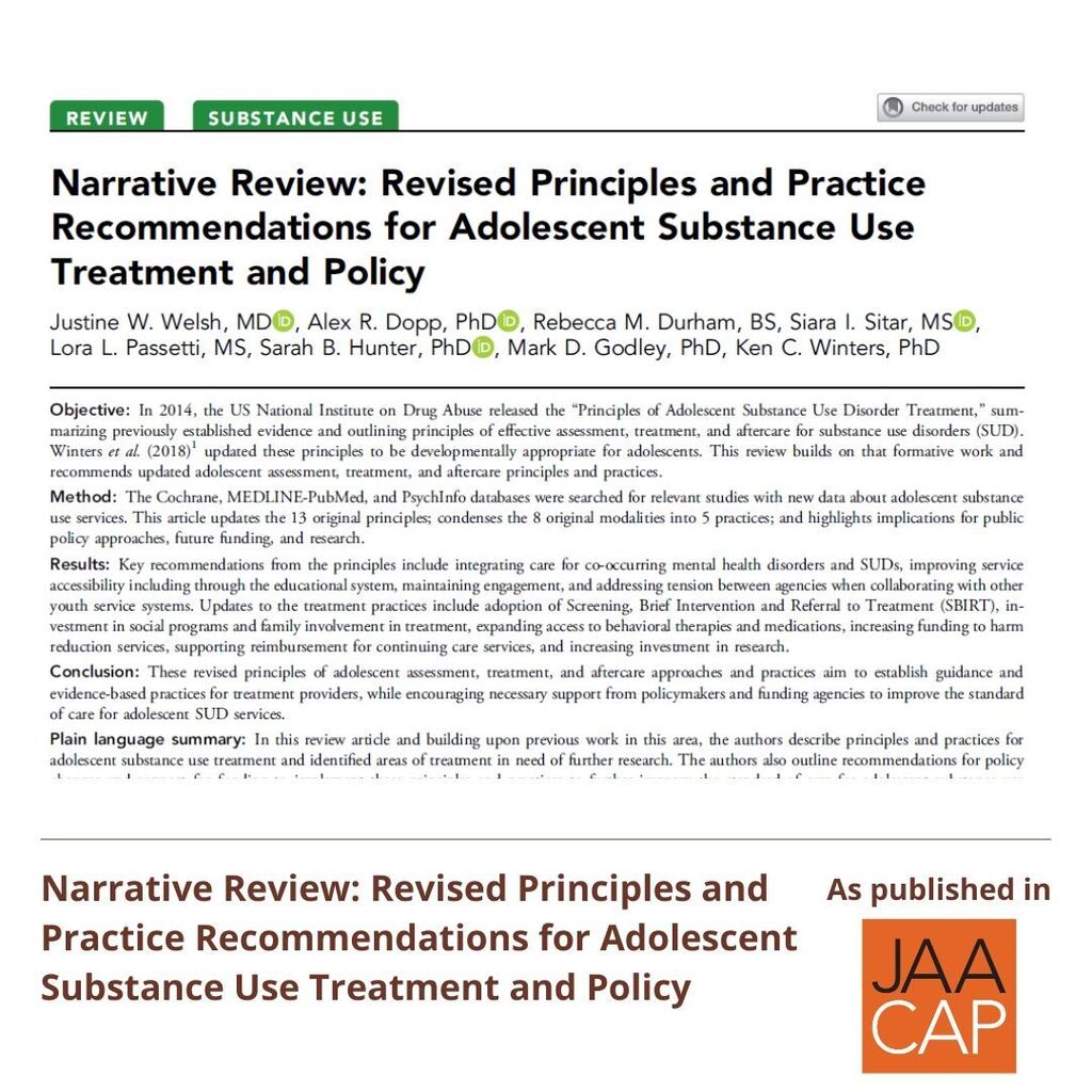 JAACAP 0125 SUD Treatment and Policy