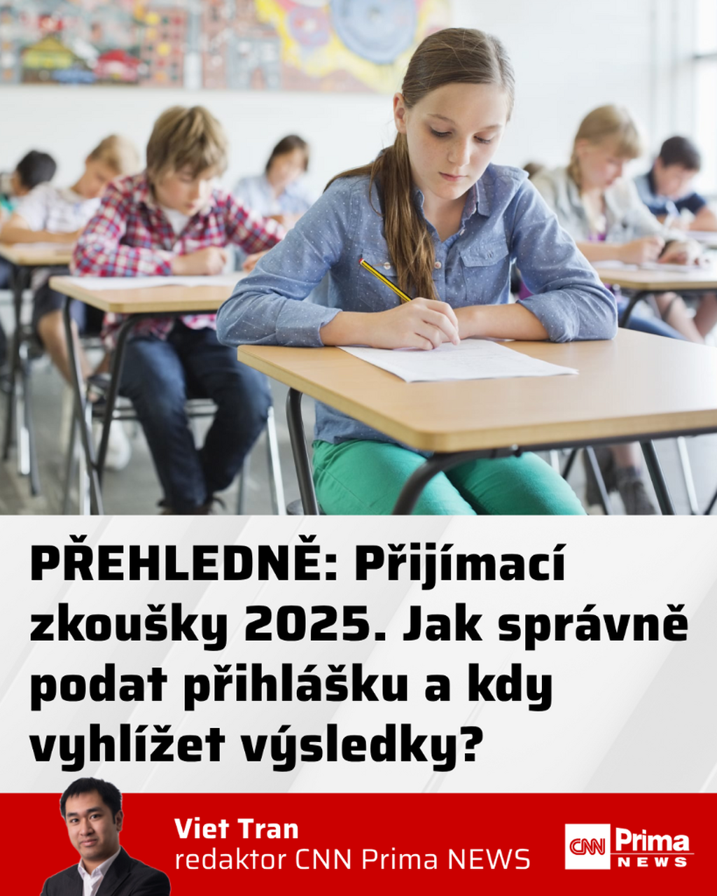 PŘEHLEDNĚ: Přij&iacute;mac&iacute; zkou&scaron;ky 2025. Jak spr&aacute;vně podat přihl&aacute;&scaron;ku a kdy vyhl&iacute;žet v&yacute;sledky?