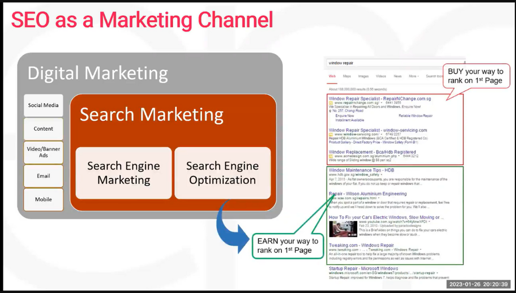 Free traffic from Google (SEO)