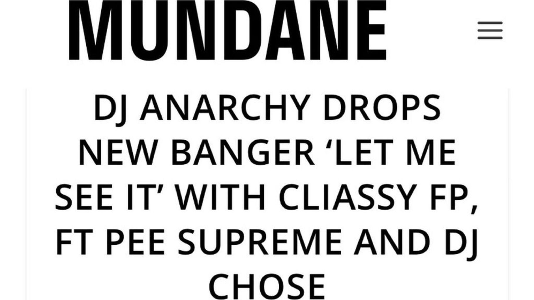 Mundane Magazine Feature