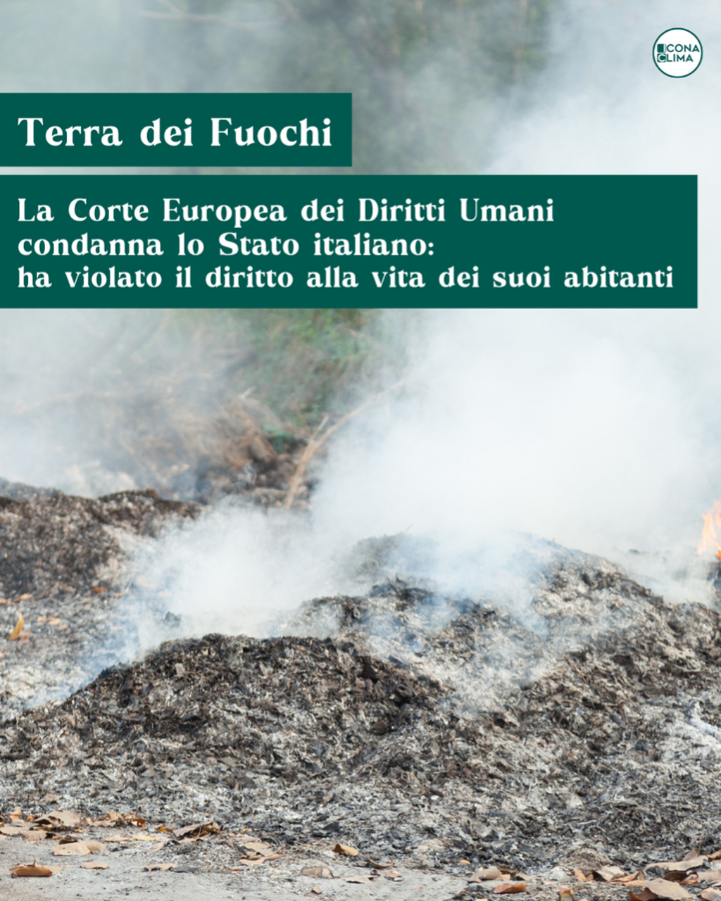 Terra dei Fuochi: lo Stato italiano ha violato il diritto alla vita
