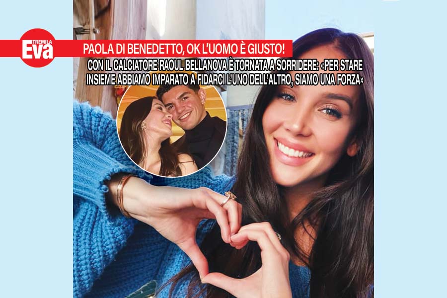 Paola Di Benedetto felice e innamorata di Raoul Bellanova