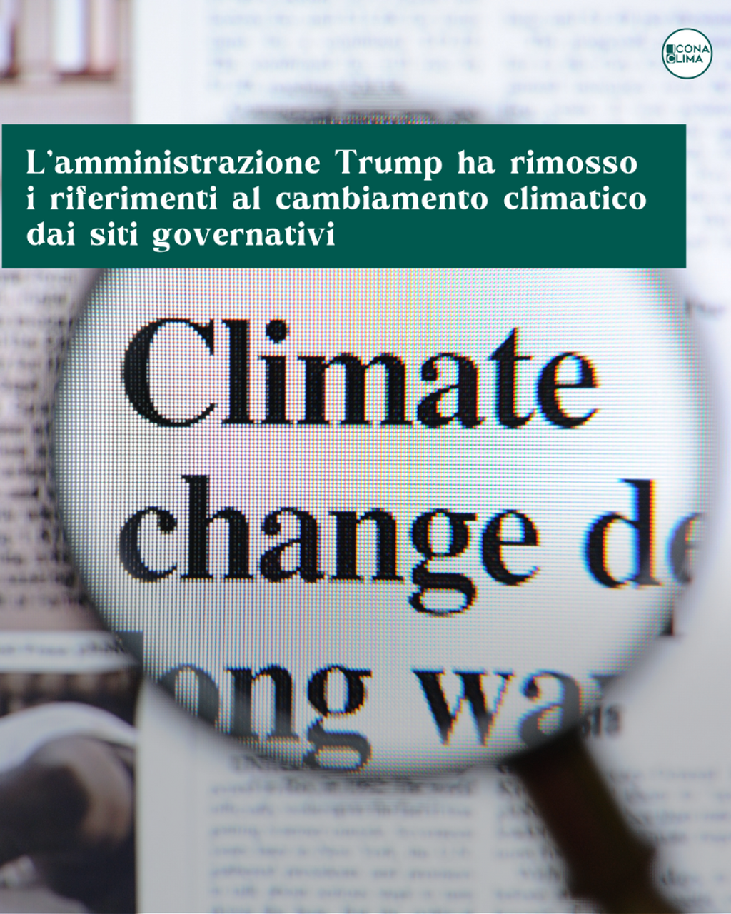 L&rsquo;amministrazione Trump ha rimosso i riferimenti al cambiamento climatico dai siti governativi
