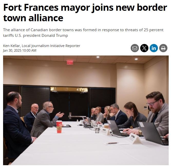 Fort Frances Mayor Joins Border Mayors Alliance -NWO NEWS WATCH