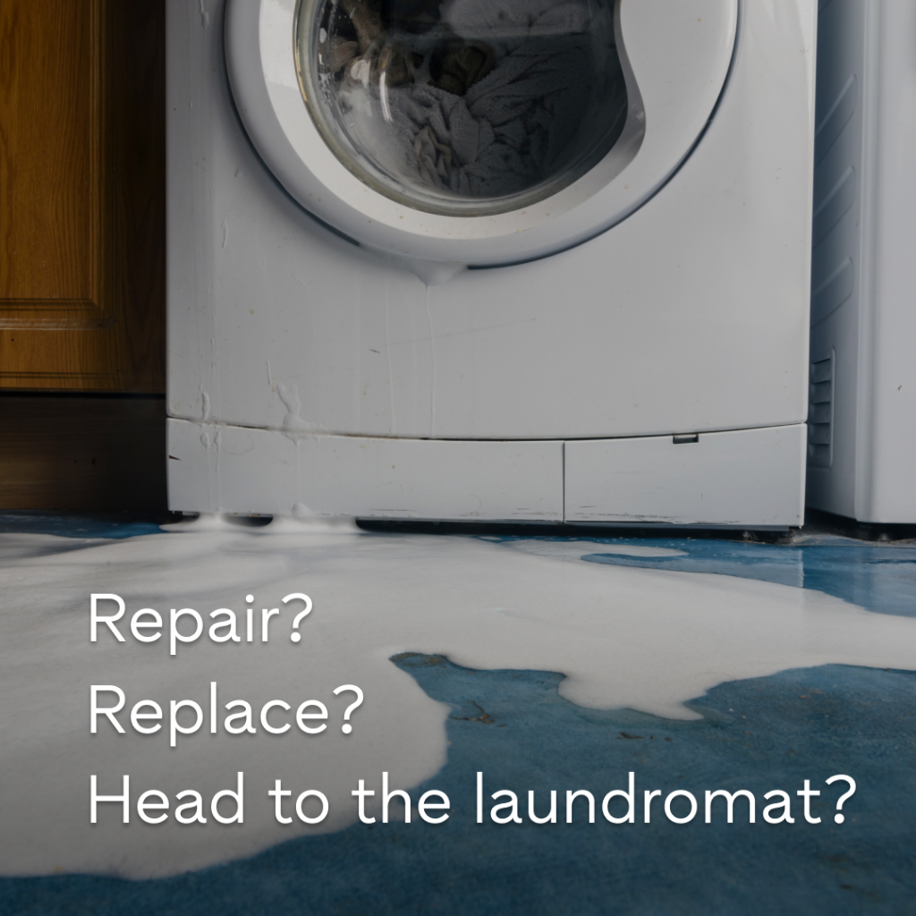 Your washer quit and so did you. 