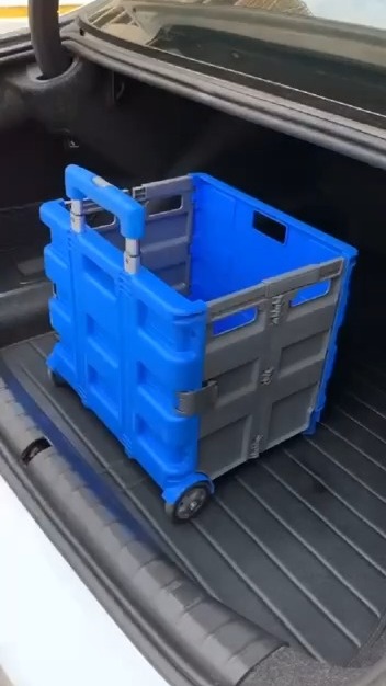 Multifunctional Folding Shopping Cart Grocery Utility Cart Storage Trolley Pet Storage Cart