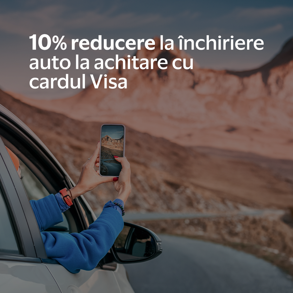 10% reducere la &icirc;nchiriere auto cu Visa