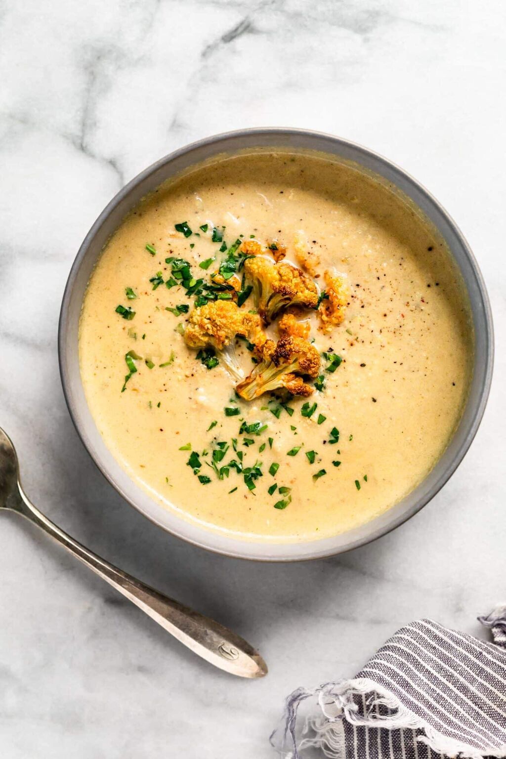 Roasted Cauliflower Soup (Vegan) - Cotter Crunch