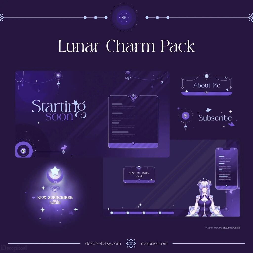 Lunar Charm Dark Purple Stream Pack