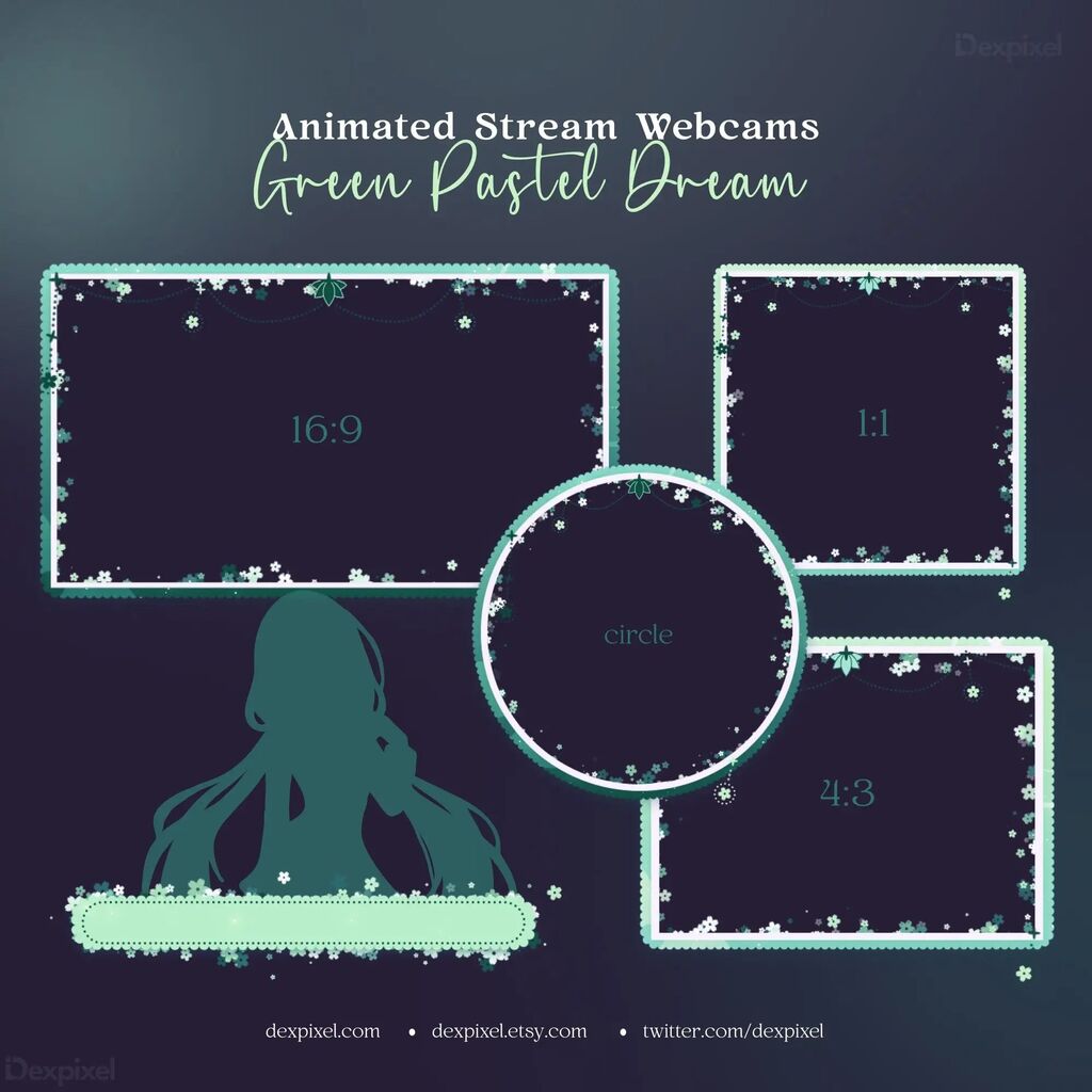 Green Pastel Dream Webcam Frame