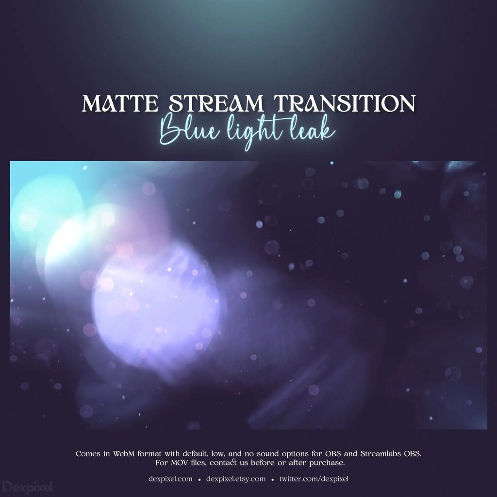 Pastel Blue Light Leaks Stream Transition