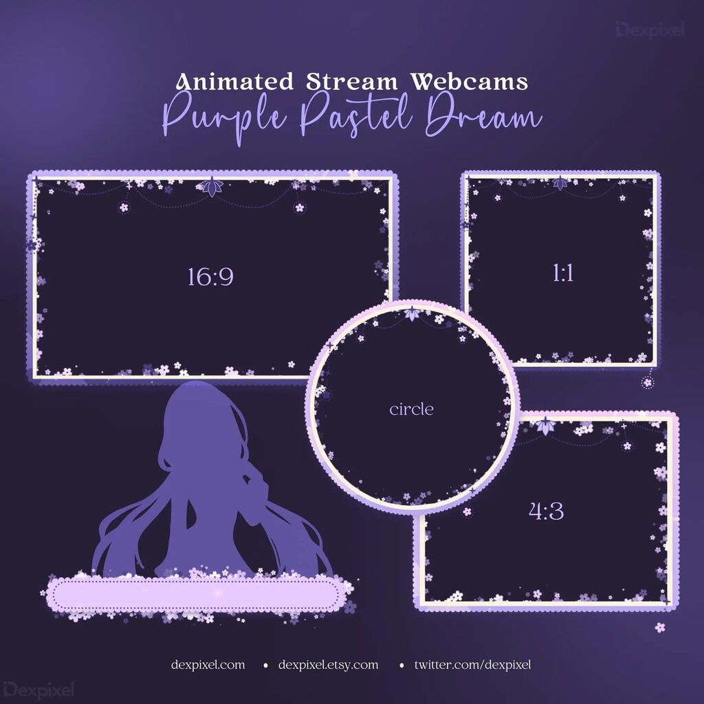 Purple Pastel Dream Webcam Frame