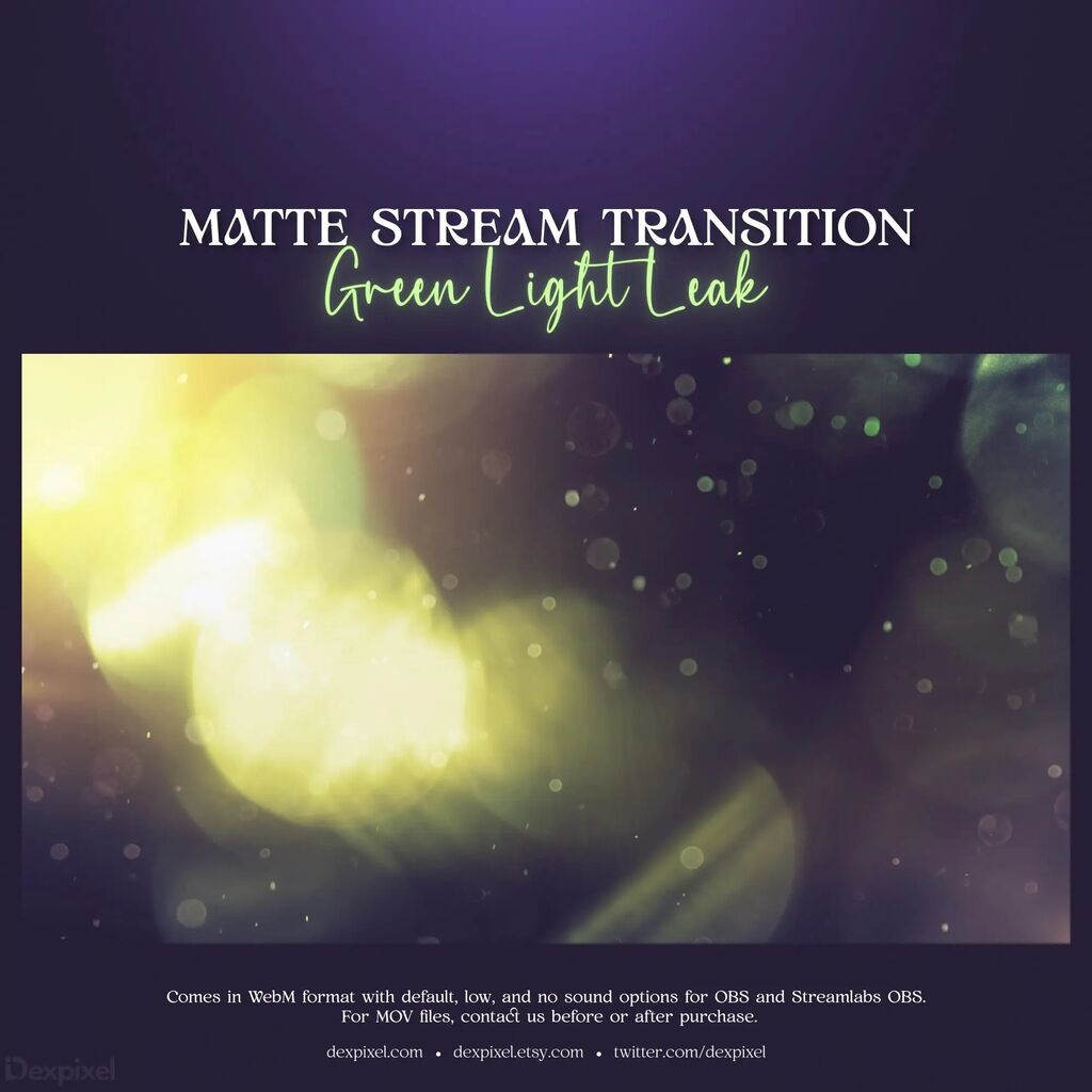 Pastel Green Light Leaks Stream Transition