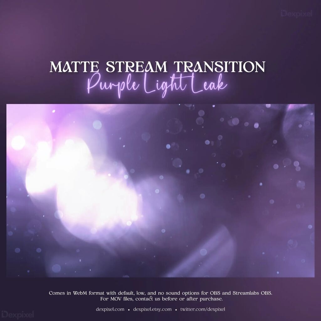 Purple Blue Light Leaks Stream Transition
