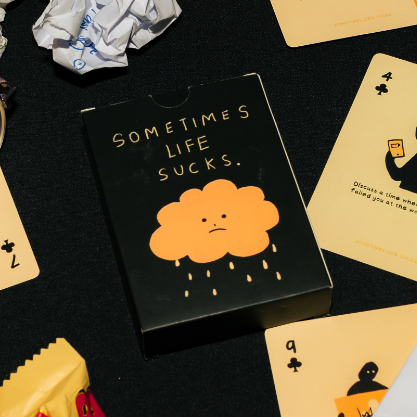 Merch: Sometimes Life Sucks Conversational Poker Card