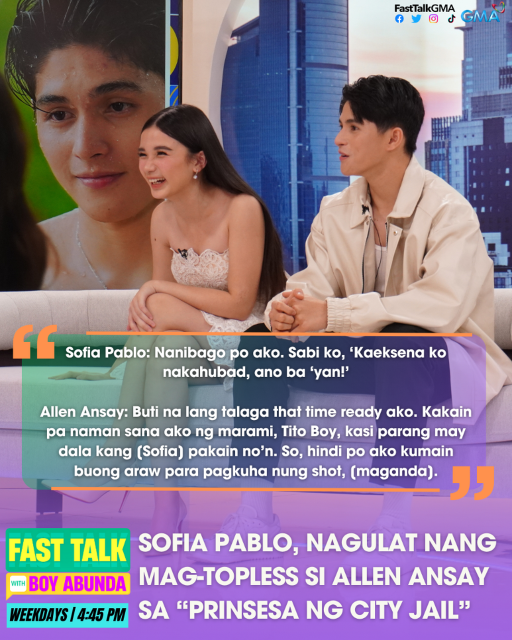 SOFIA PABLO, NAGULAT NANG MAG-TOPLESS SI ALLEN ANSAY SA ?PRINSESA NG CITY JAIL?