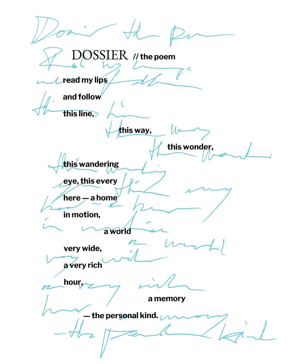 Dossier Poem