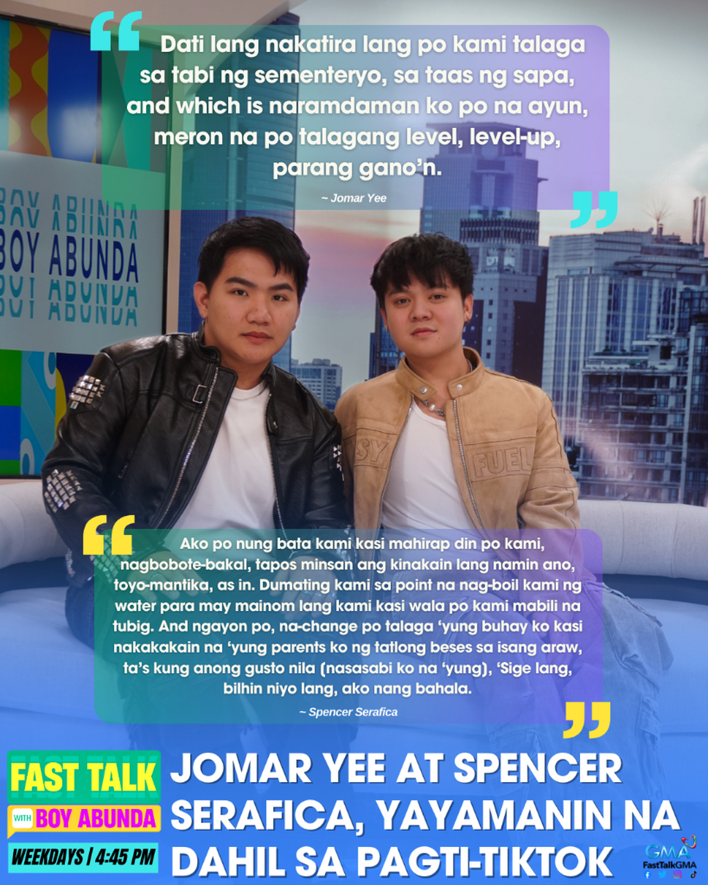 JOMAR YEE AT SPENCER SERAFICA, YAYAMANIN NA DAHIL SA PAGTI-TIKTOK