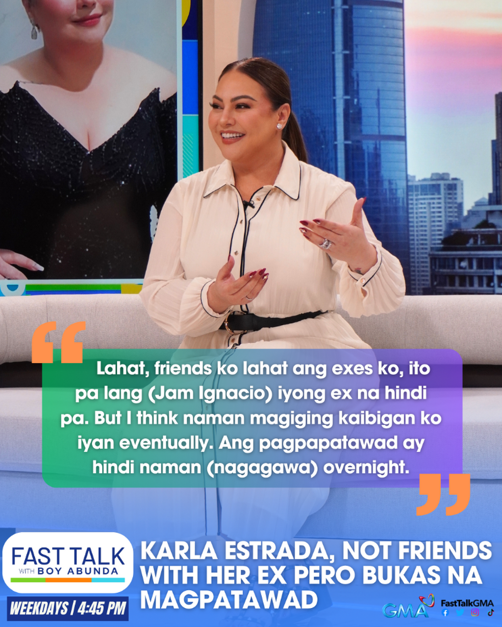 KARLA ESTRADA, NOT FRIENDS WITH HER EX PERO BUKAS NA MAGPATAWAD
