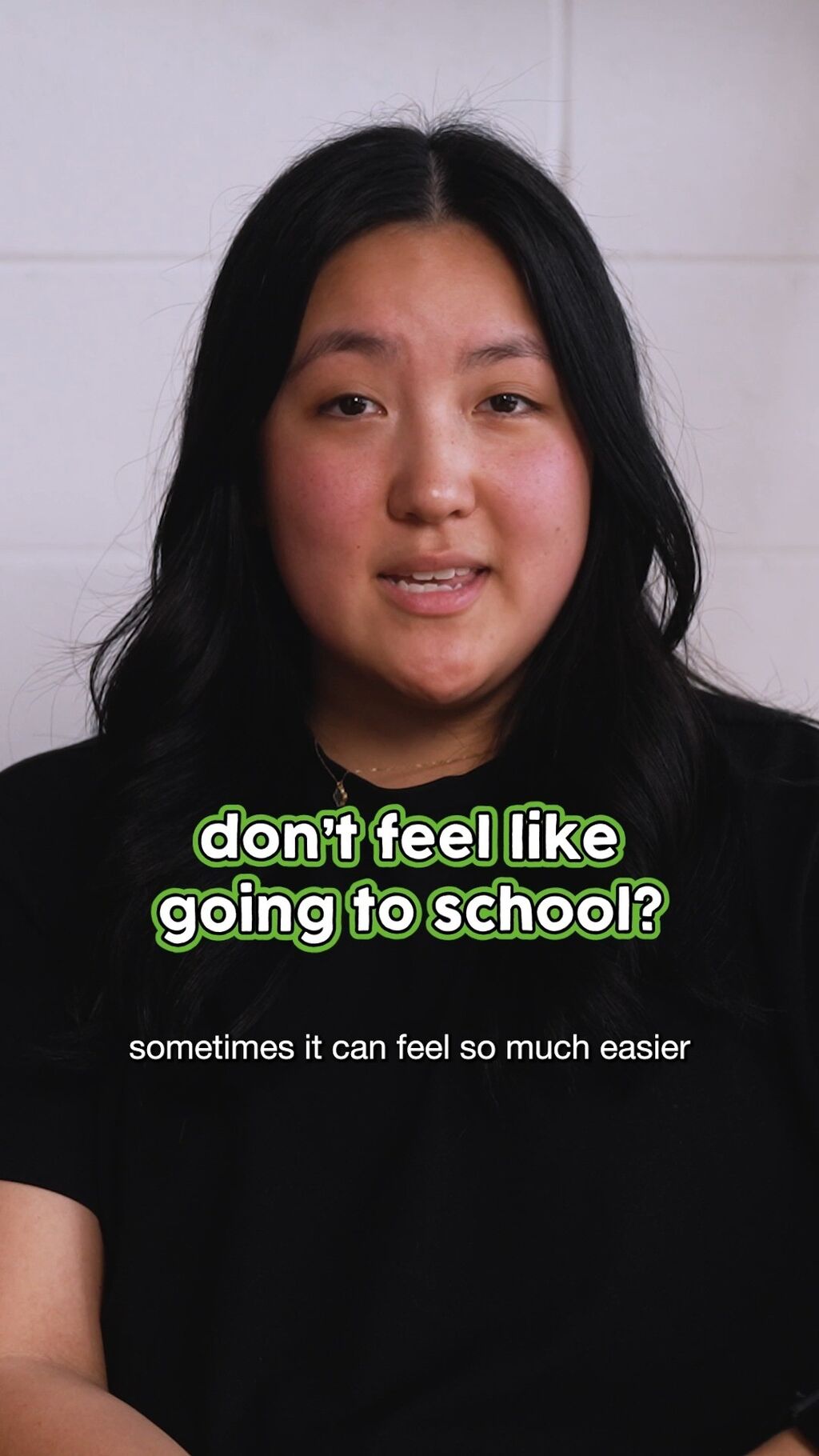 don't feel like going to school?