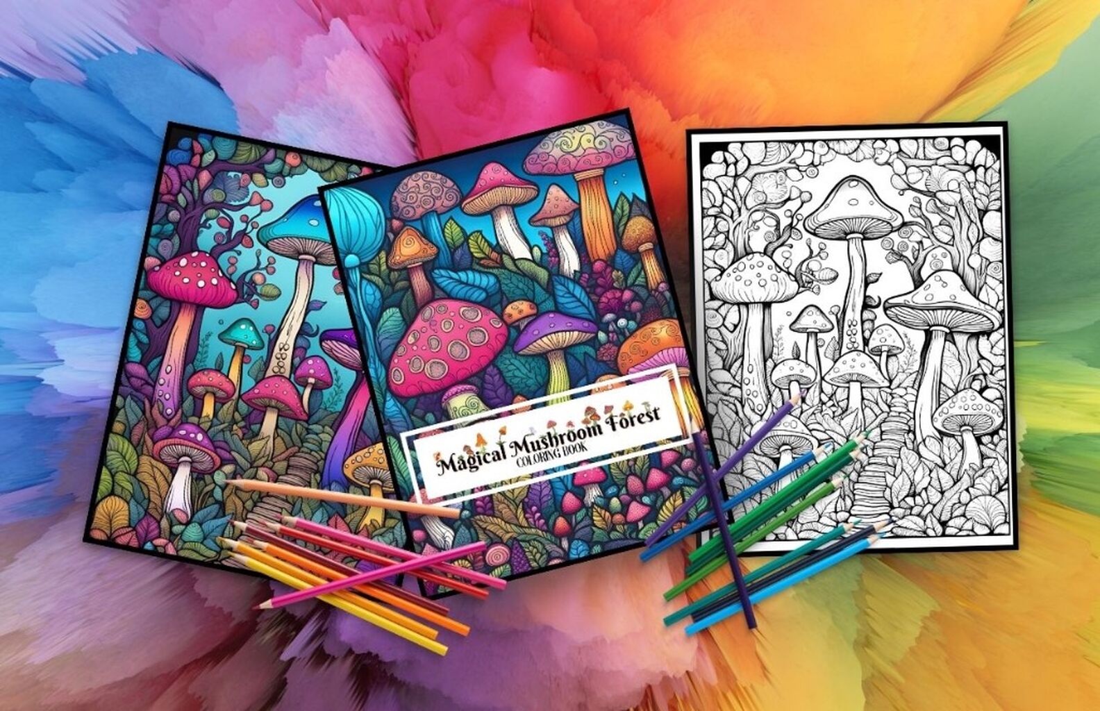Magical Mushroom Forest Coloring Book