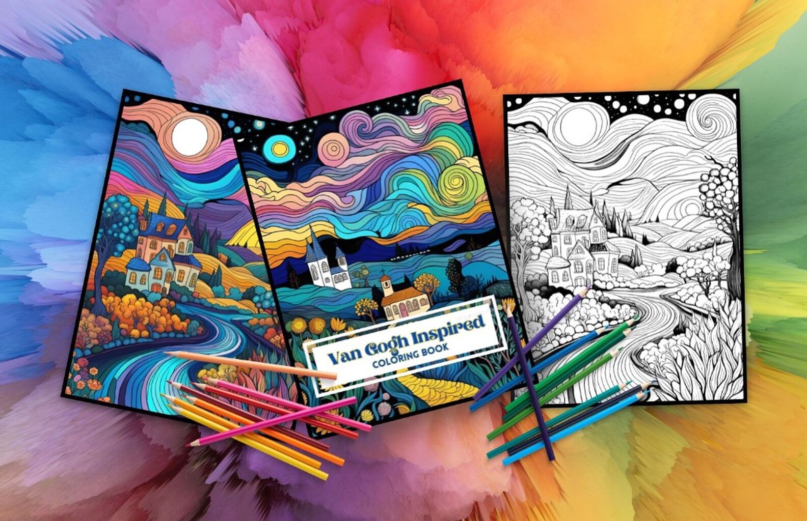 Van Gogh Inspired Coloring Book