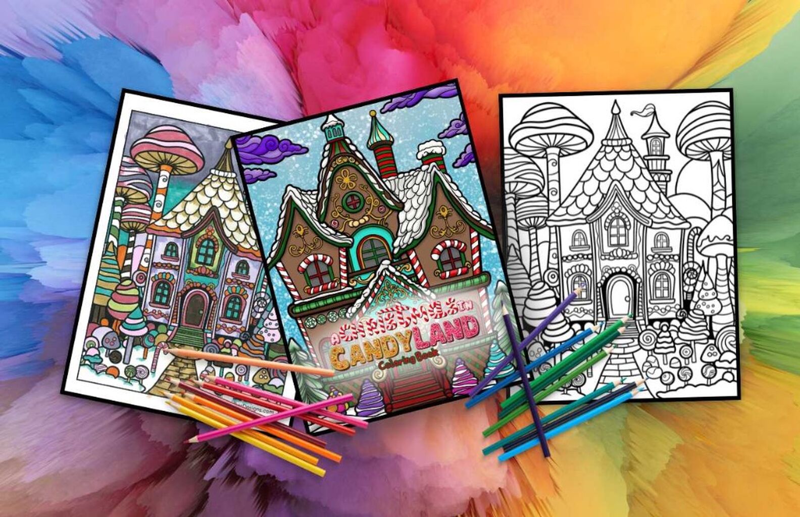 Christmas in CandyLand Coloring Book