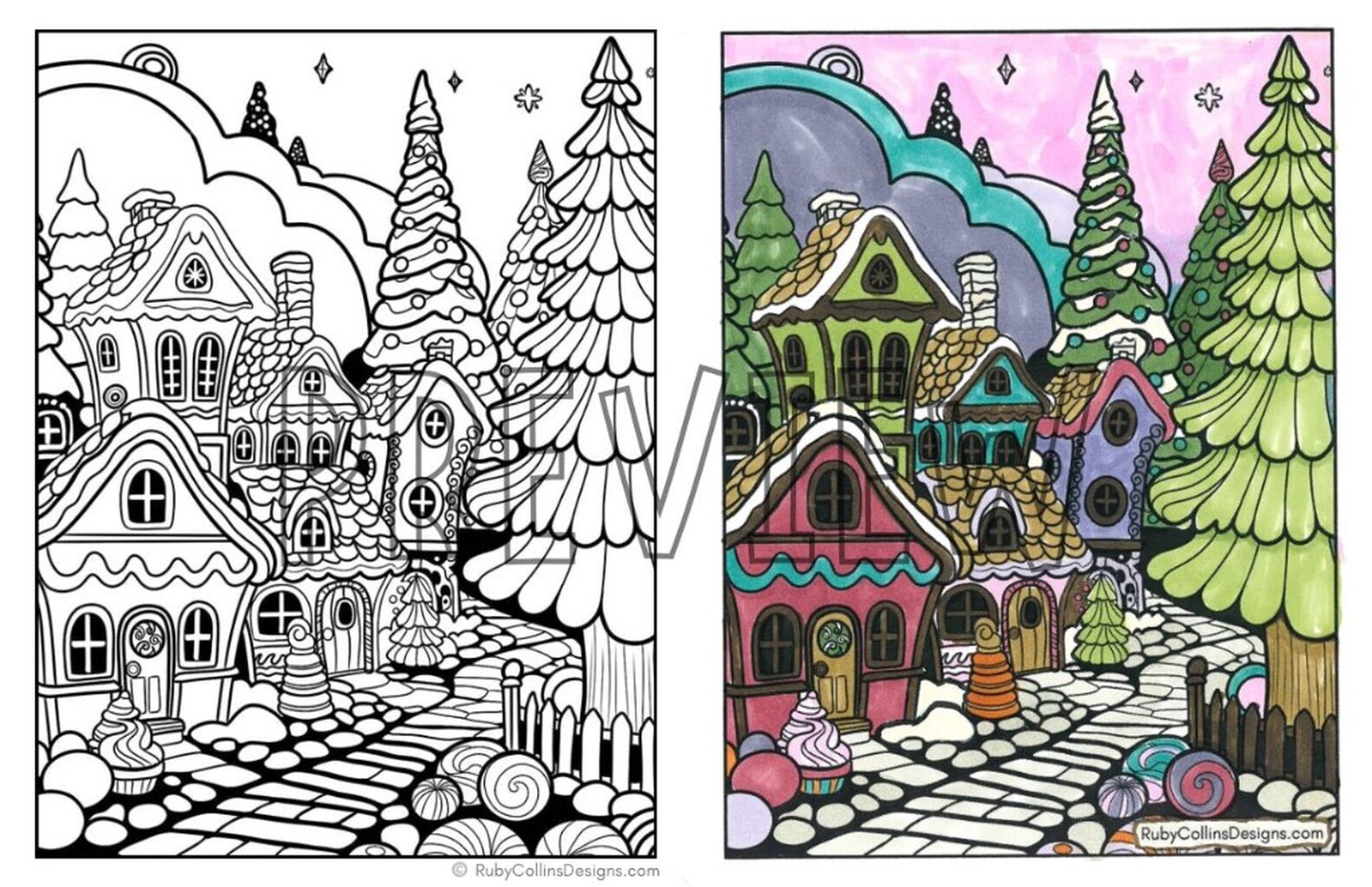 A Christmas in CandyLand Coloring Book