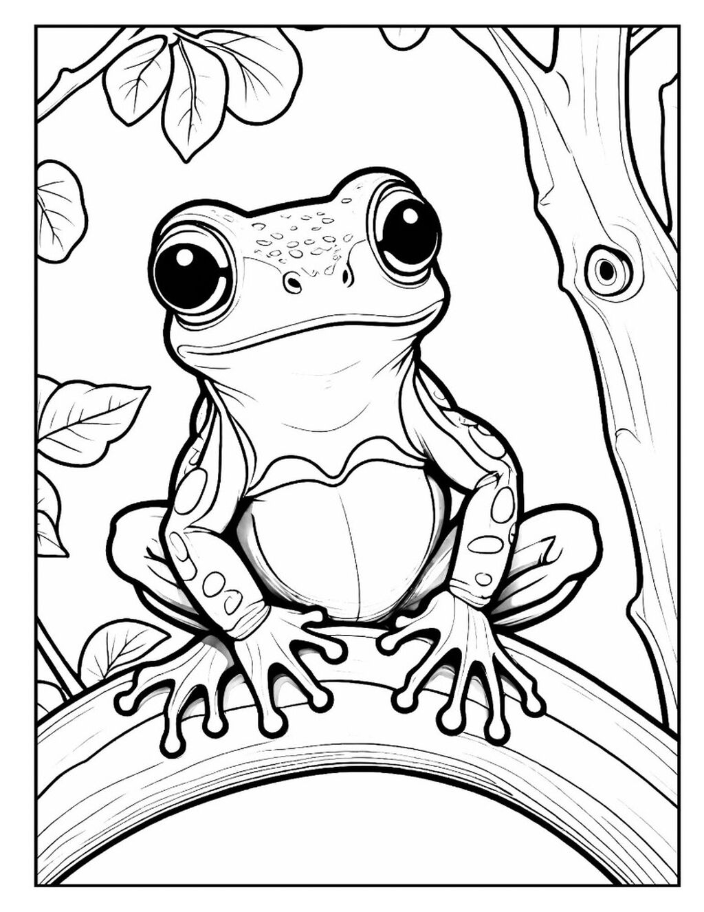 Frogs Coloring Book