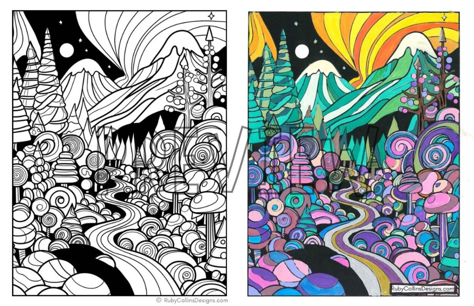 CandyLand Christmas Coloring Book