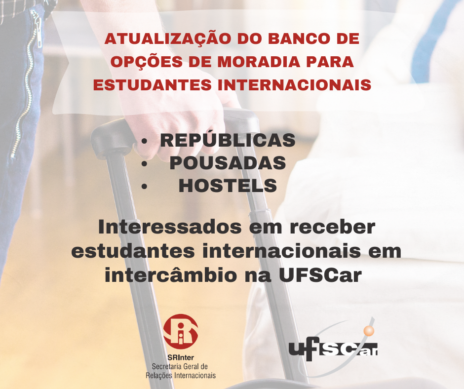 Form: Banco de rep&uacute;blicas/pousadas/hostels interessadas em hospedar estudantes internacionais em interc&acirc;mbio na UFSCar