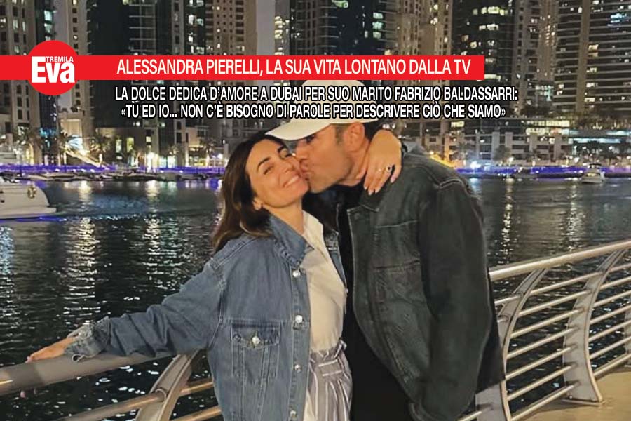 Alessandra Pierelli, messaggio d'amore al marito Fabrizio