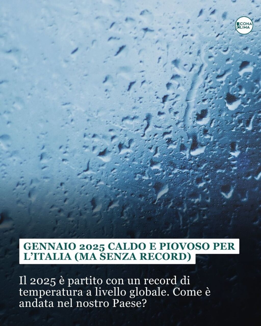 Copernicus, gennaio 2025 caldo e piovoso in Italia (ma senza record)