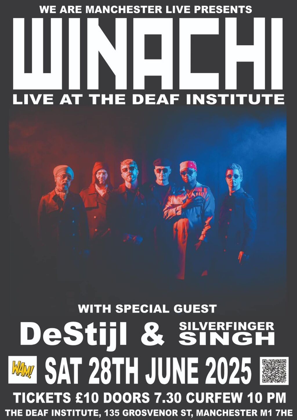 WINACHI ANNOUNCE SINGLE LAUNCH @ MANCHESTER'S ICONIC 'THE DEAF INSTITUTE' 28/06/25 - TICKETS OUT NOW!!!