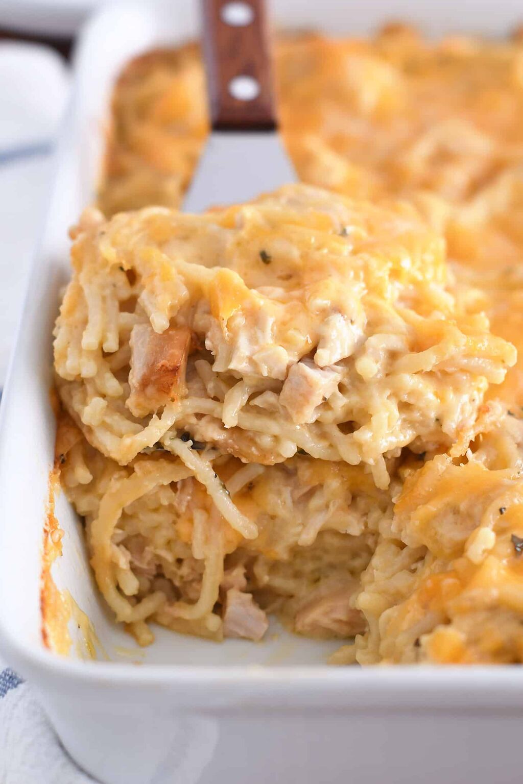 Baked Cheesy Chicken Spaghetti
