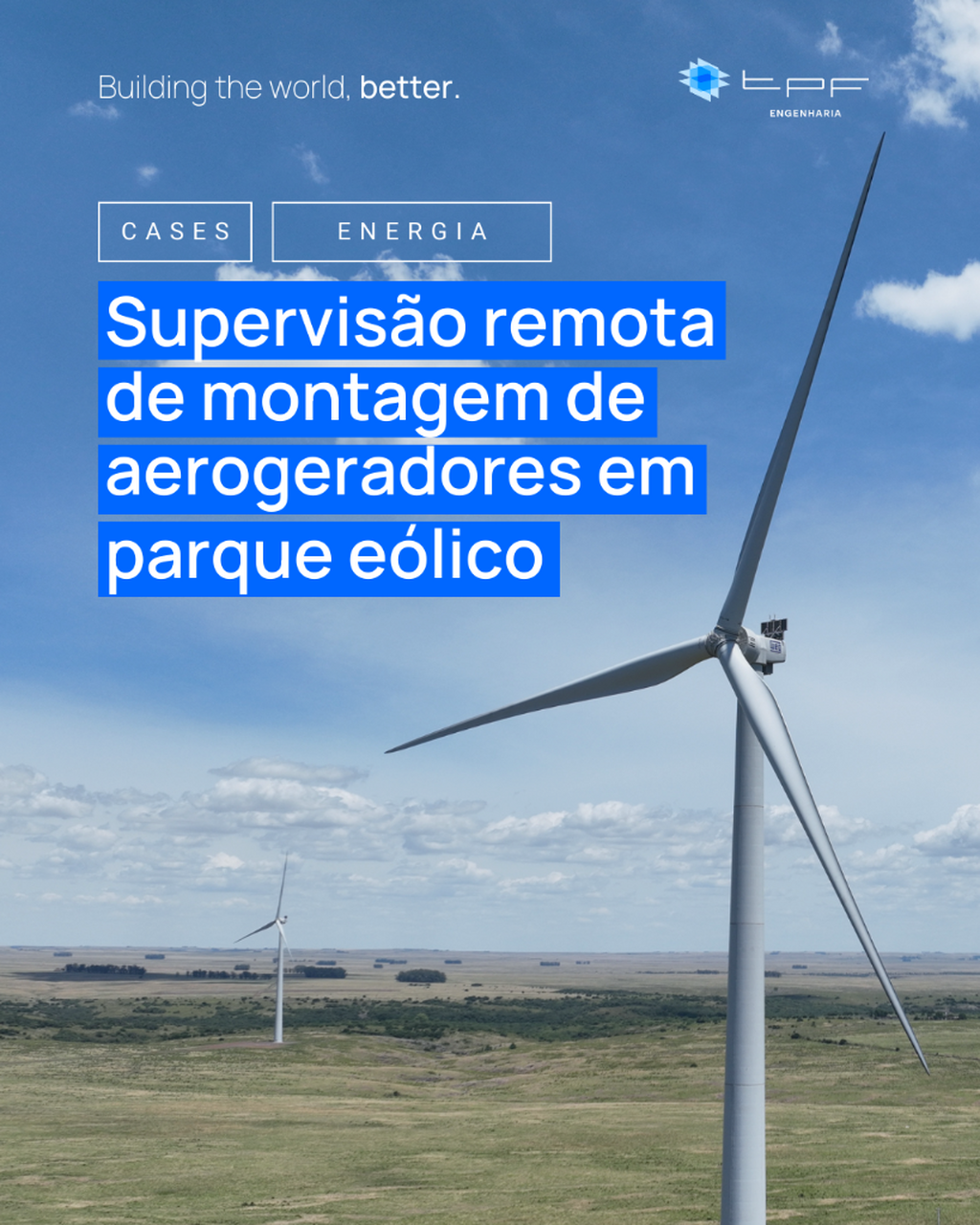 Supervis&atilde;o remota de montagem de aerogeradores em parque e&oacute;lico