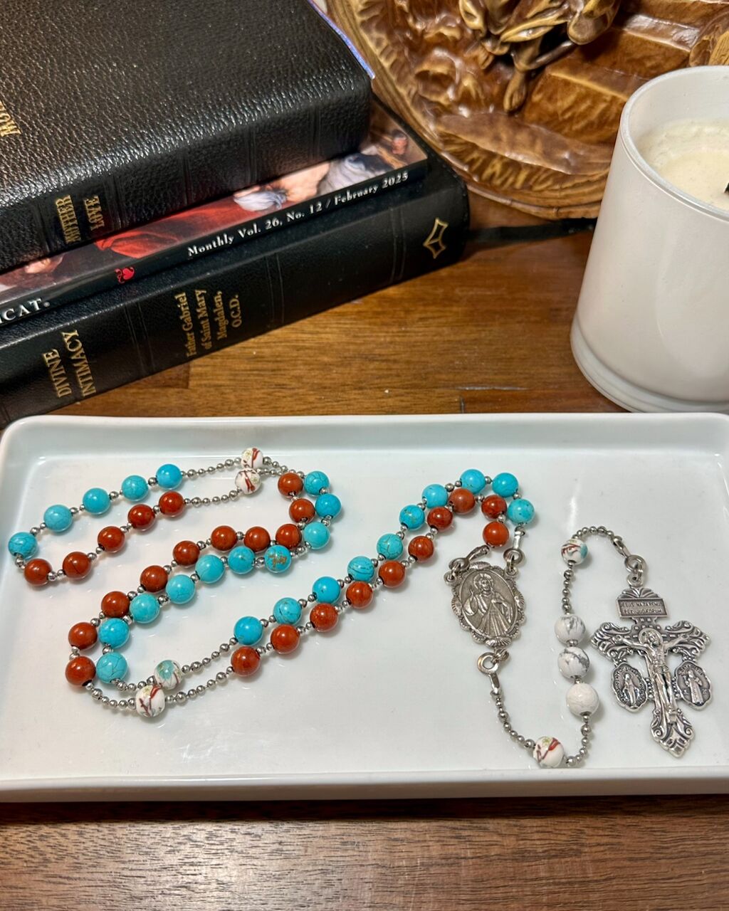 Divine Mercy Stainless Steel Ball Chain Rosary