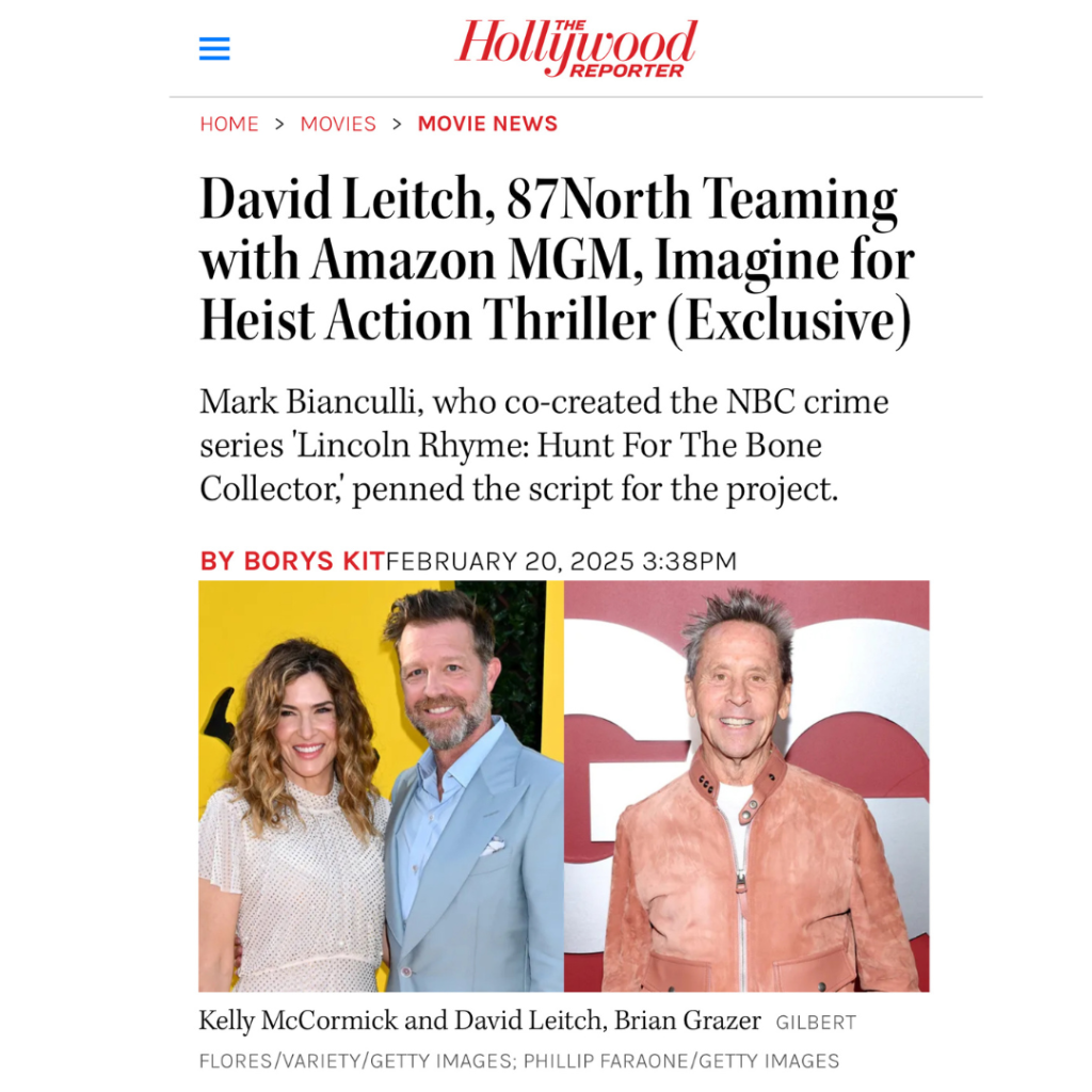 THR | David Leitch, 87North Teaming with Amazon MGM, Imagine for Heist Action Thriller