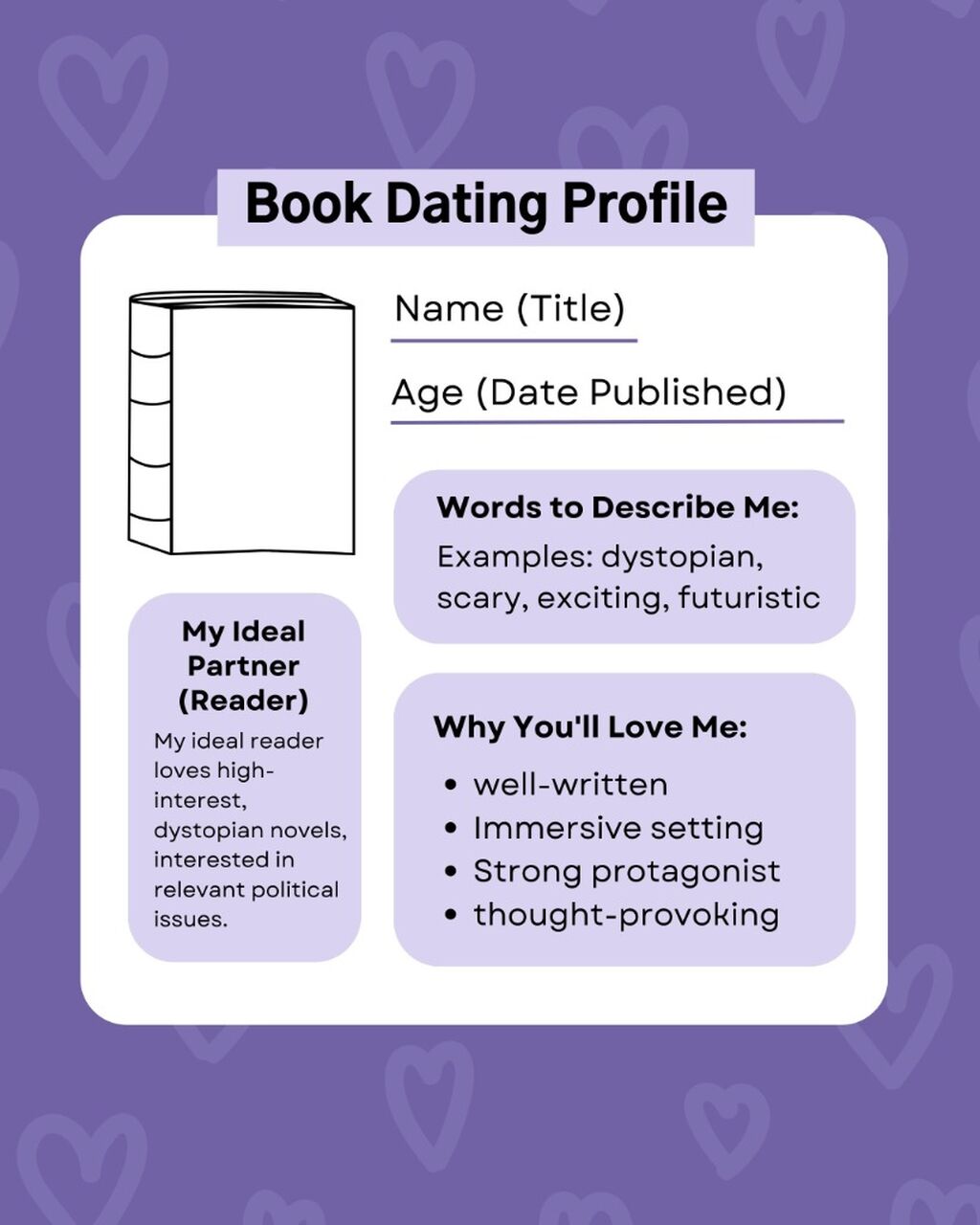 Book Dating Profile Blog Activity