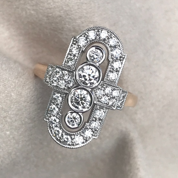 Antique Style Art Deco Ring